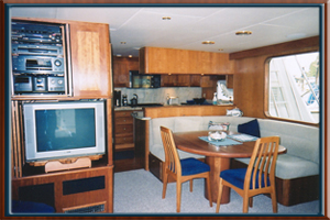 Main Salon and Galley on 60ft Passage maker trawler